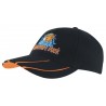 Cap - mod. 4019:Black, Cotton, Orange